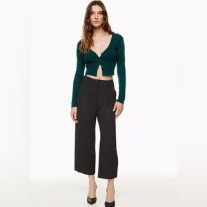Aritzia Wilfred effortless pants crop black size 4